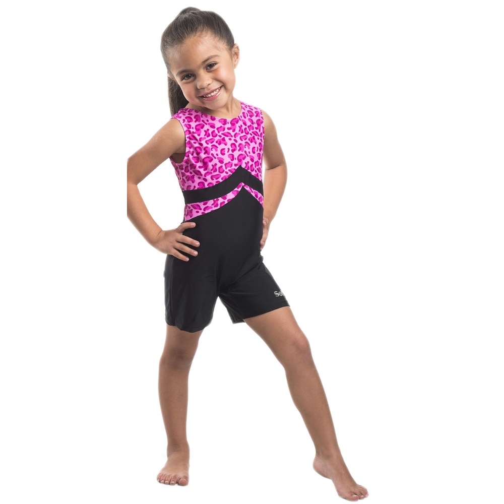 NEW! Smart Stretch Girl Gymnastics Biketard - Rudi